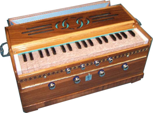 BRHM6S Harmonium Image via Mid-East. This image is copyright 2003 Batish Institute. Unauthorized copying or displaying on another site is strictly prohibited